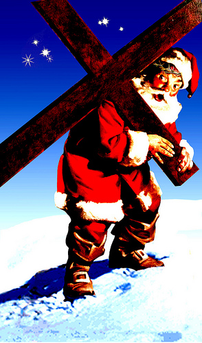 Santa Jesus - image by http://www.flickr.com/photos/akitzmil/ 